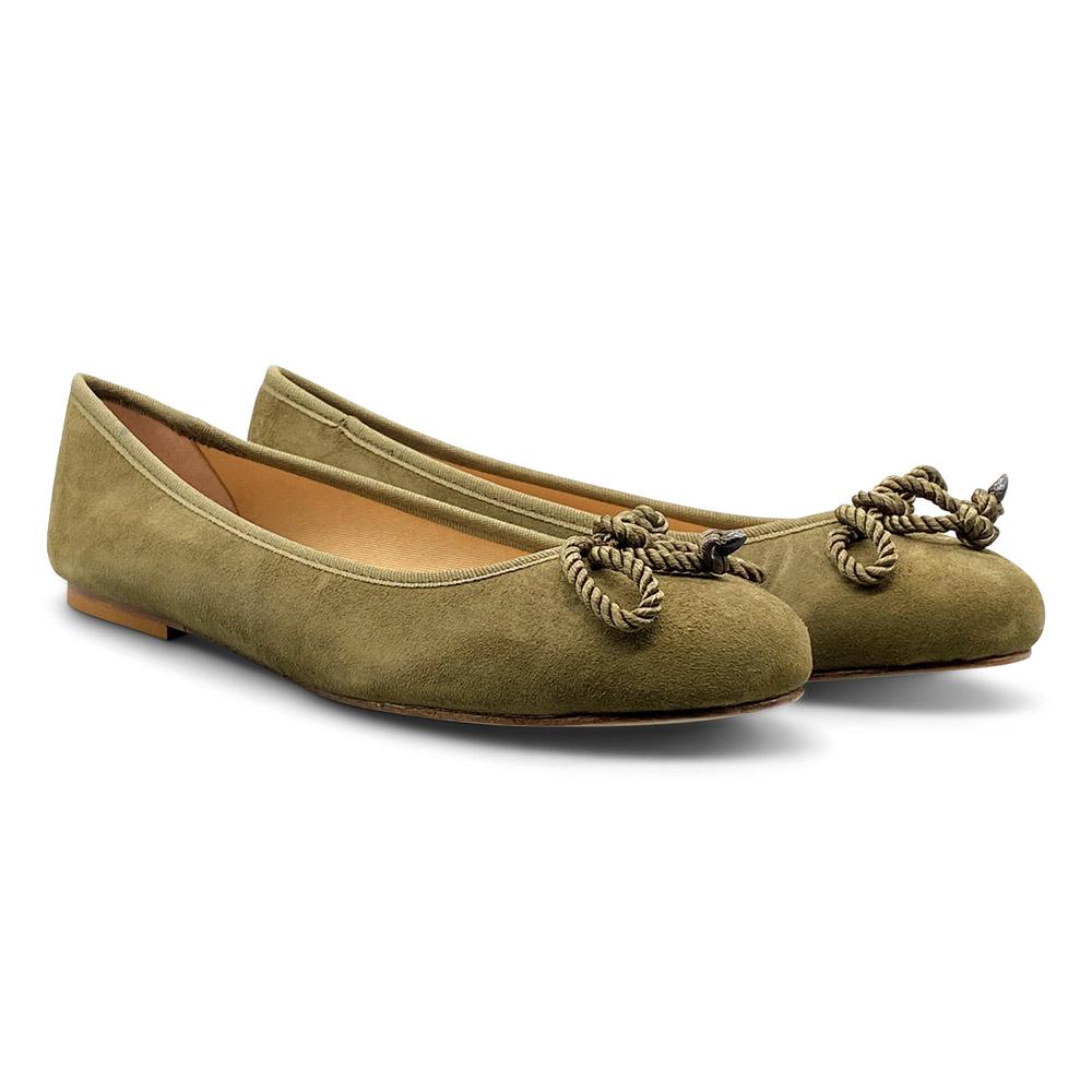 Olive green ballet on sale flats